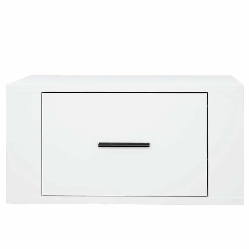 Wall-mounted Bedside Cabinet White Floating 50x36x25 cm Engineered Wood