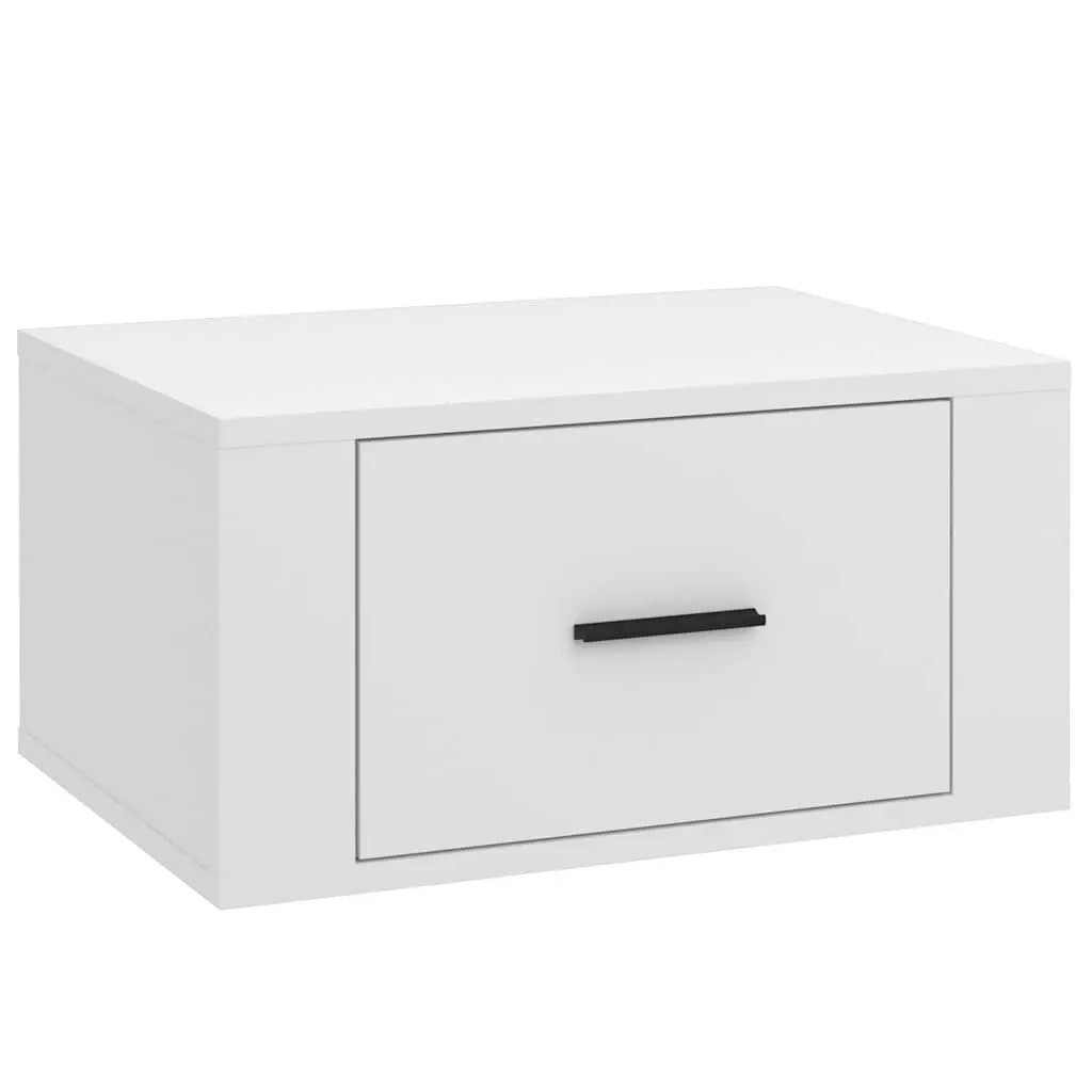 Wall-mounted Bedside Cabinets White Floating 50x36x25 cm Engineered Wood
