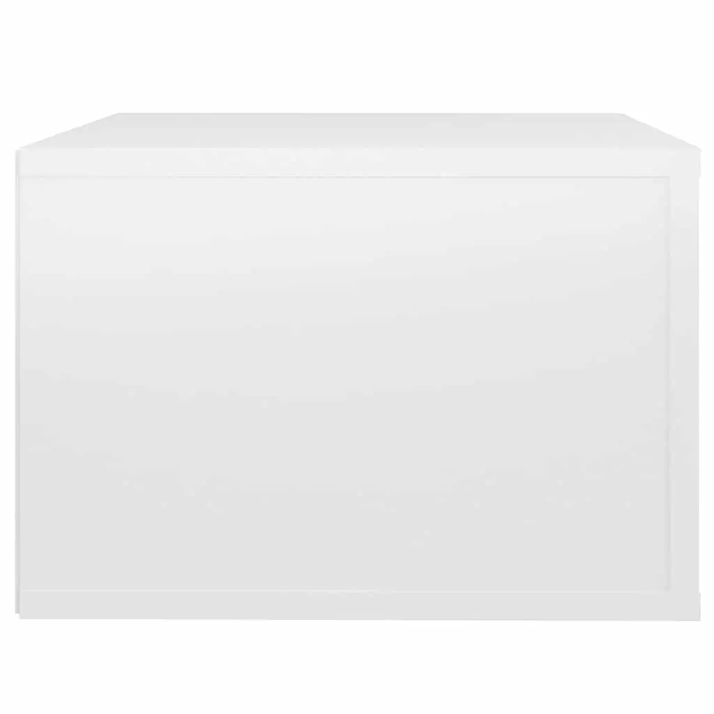 Wall-mounted Bedside Cabinets 2 pcs White Floating Storage Organiser Bedroom