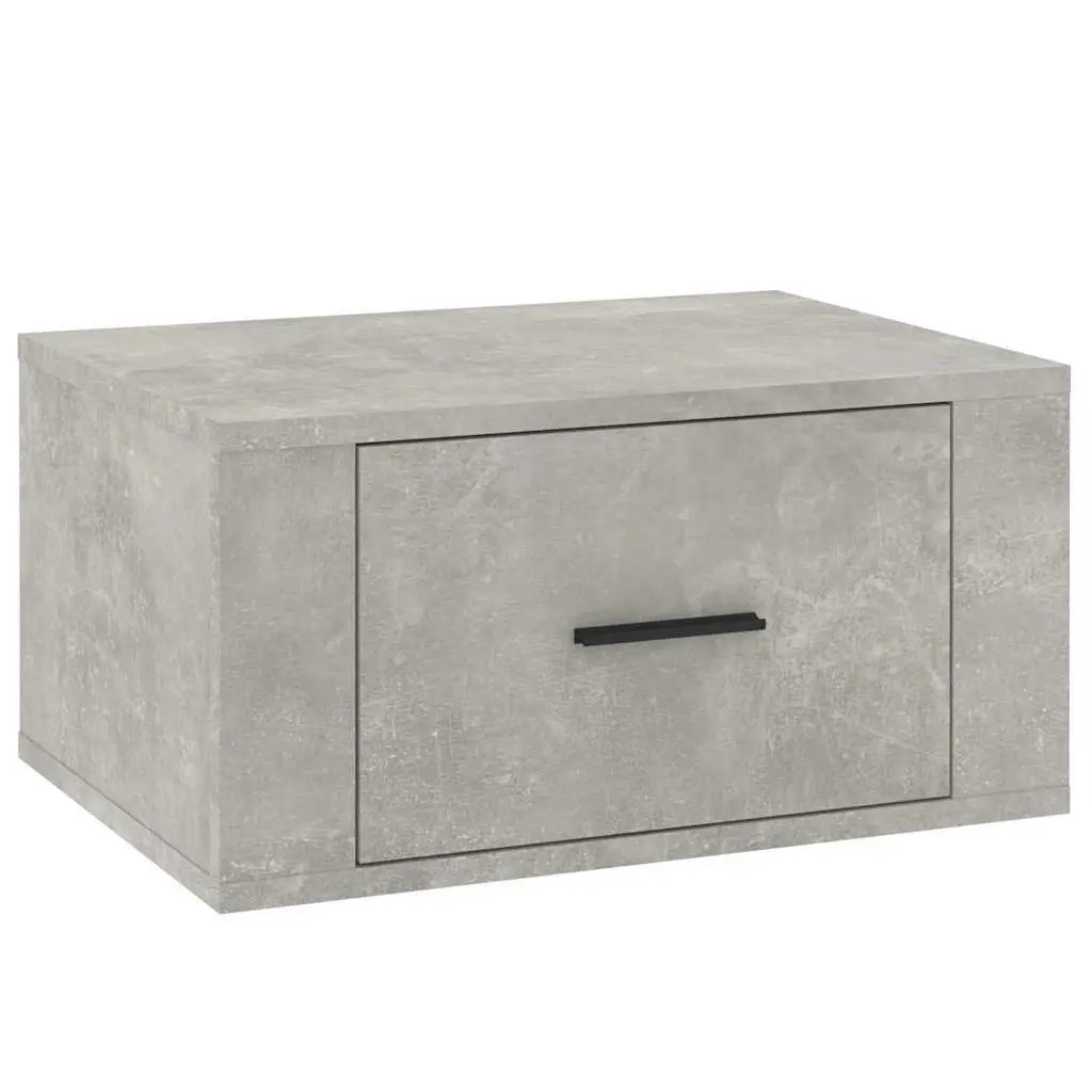Wall-Mounted Bedside Cabinets Grey 50x36x25 cm Engineered Wood Pair