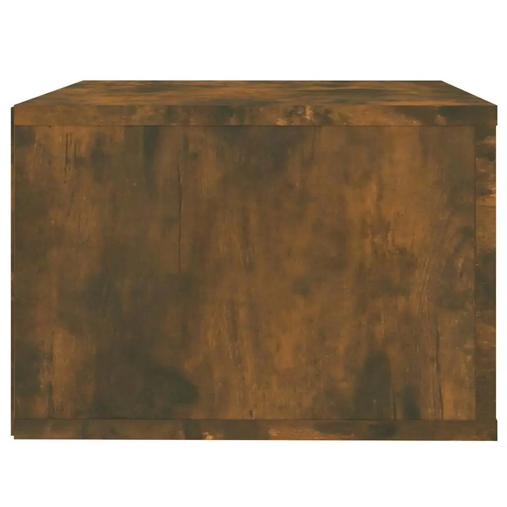 Smoked Oak Wall-Mounted Bedside Cabinets 2 pcs