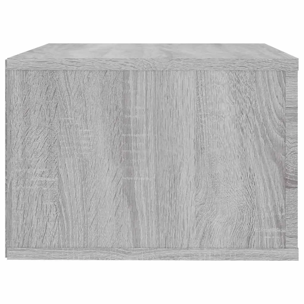 Wall-mounted Bedside Cabinet Grey Sonoma Engineered Wood Floating Storage