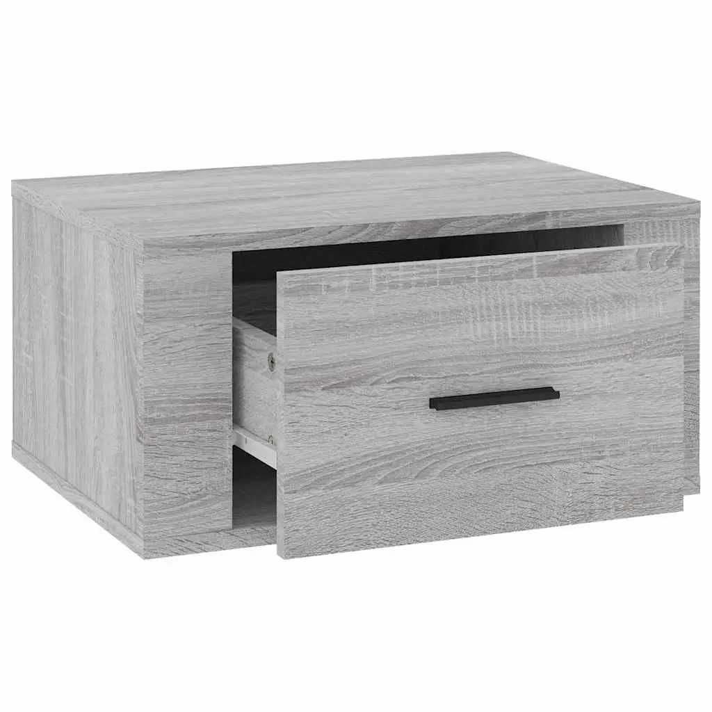 Wall-mounted Bedside Cabinets Grey Sonoma 50 x 36 x 25 cm Engineered Wood
