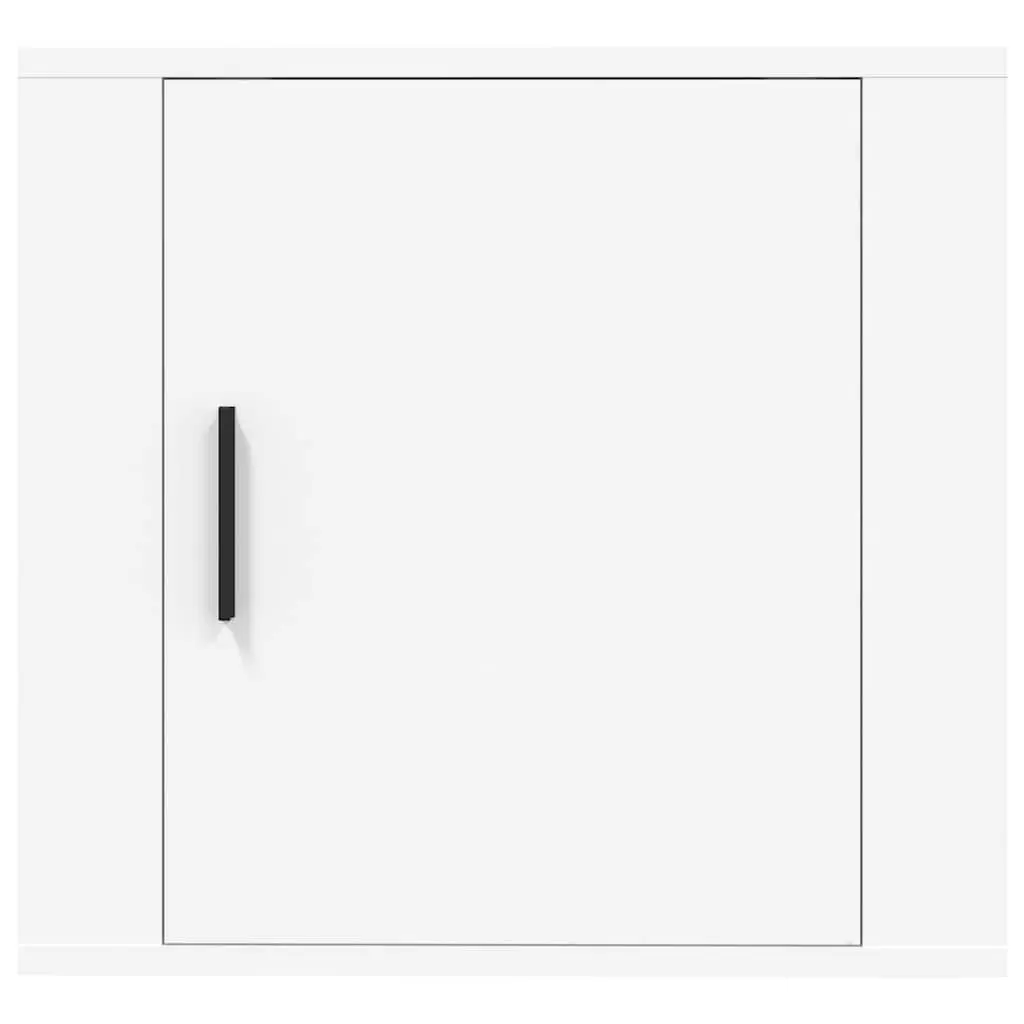 Wall-mounted Bedside Cabinet White Floating Bedside Table Engineered Wood
