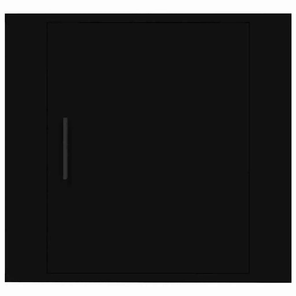 Wall-mounted Bedside Cabinet Black Floating Storage Unit Engineered Wood 50 x 30 x 47 cm