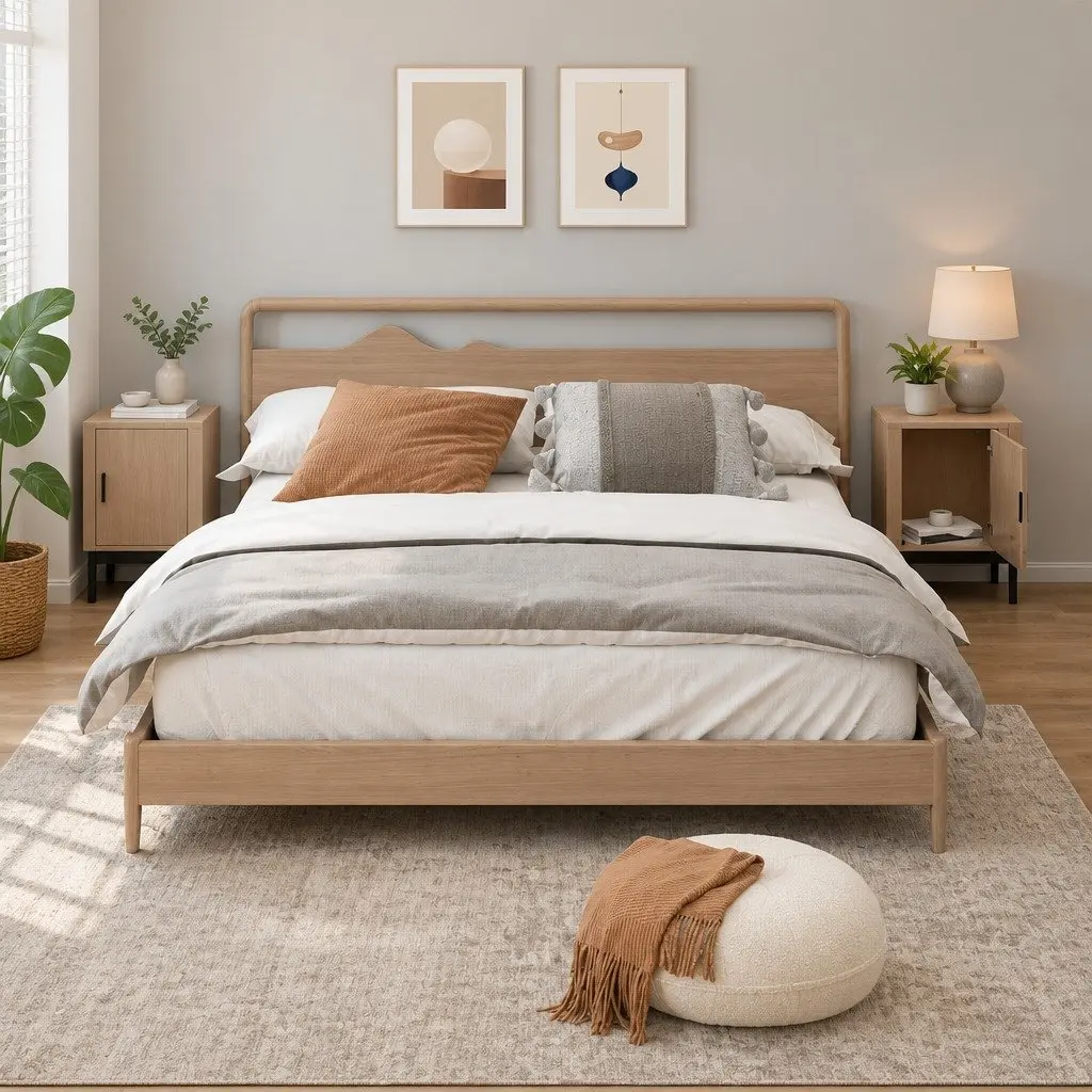 Wall-mounted Bedside Cabinets White Floating 50cm x 30cm x 47cm Engineered Wood