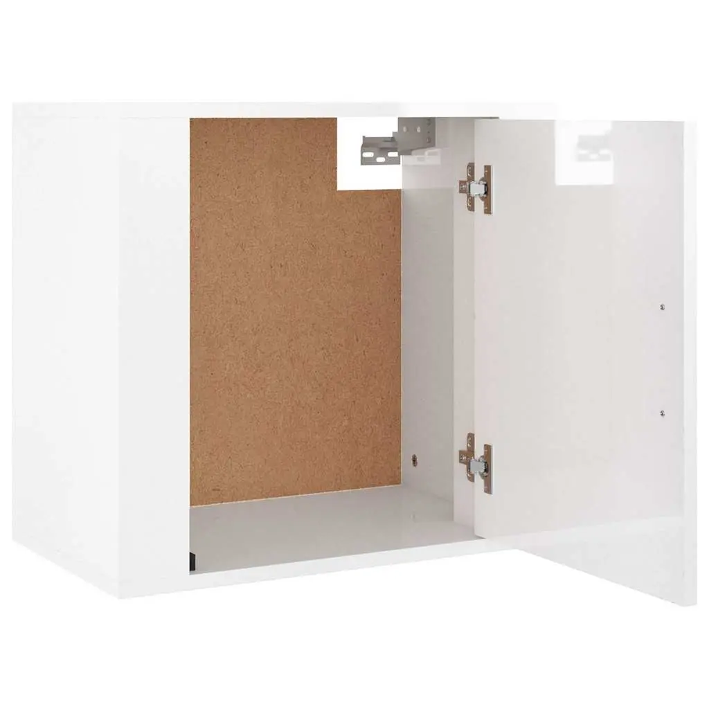 Wall-mounted Bedside Cabinets White Floating 50cm x 30cm x 47cm Engineered Wood