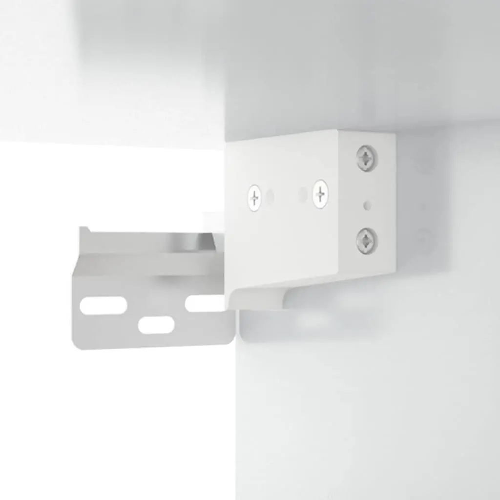Wall-mounted Bedside Cabinets White Floating 50cm x 30cm x 47cm Engineered Wood