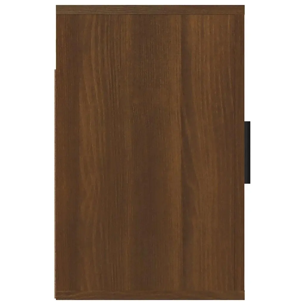 Wall-mounted Bedside Cabinets Brown Oak Floating Storage Organiser 50W x 30D x 47H cm Engineered Wood 2 Piece
