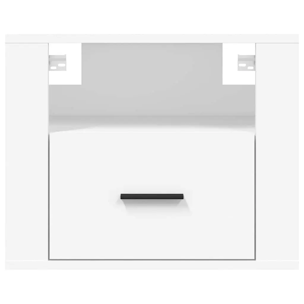 Wall-mounted Bedside Cabinet White Floating Bedside Table Engineered Wood 50 x 36 x 40 cm