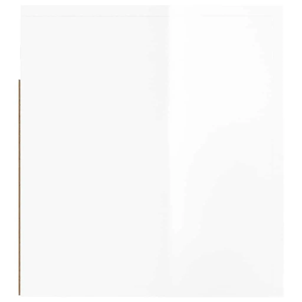 Wall-mounted Bedside Cabinets 2 pcs White Floating Storage Organiser 50x36x40cm