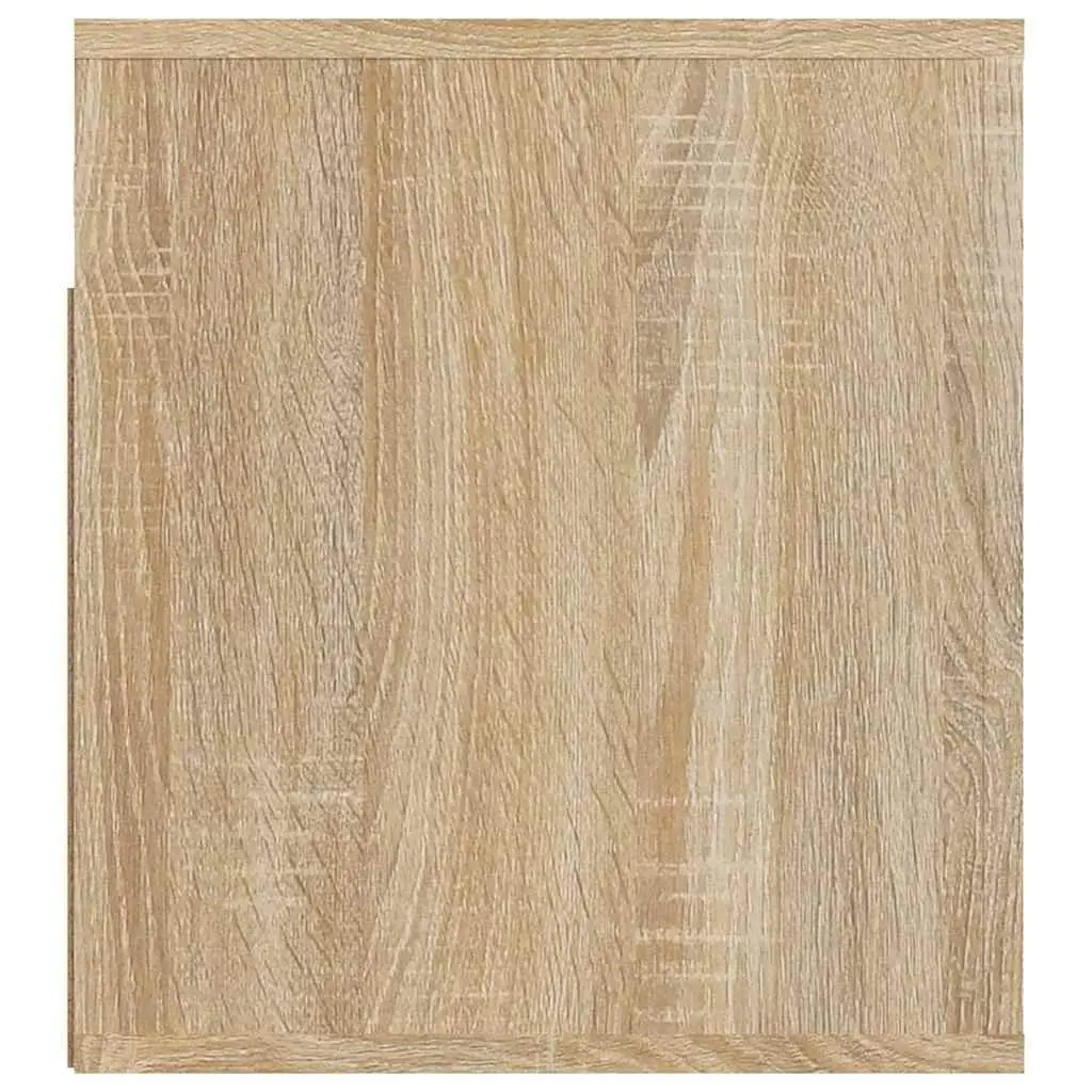 Sonoma Oak Floating Bedside Cabinets 2 pcs