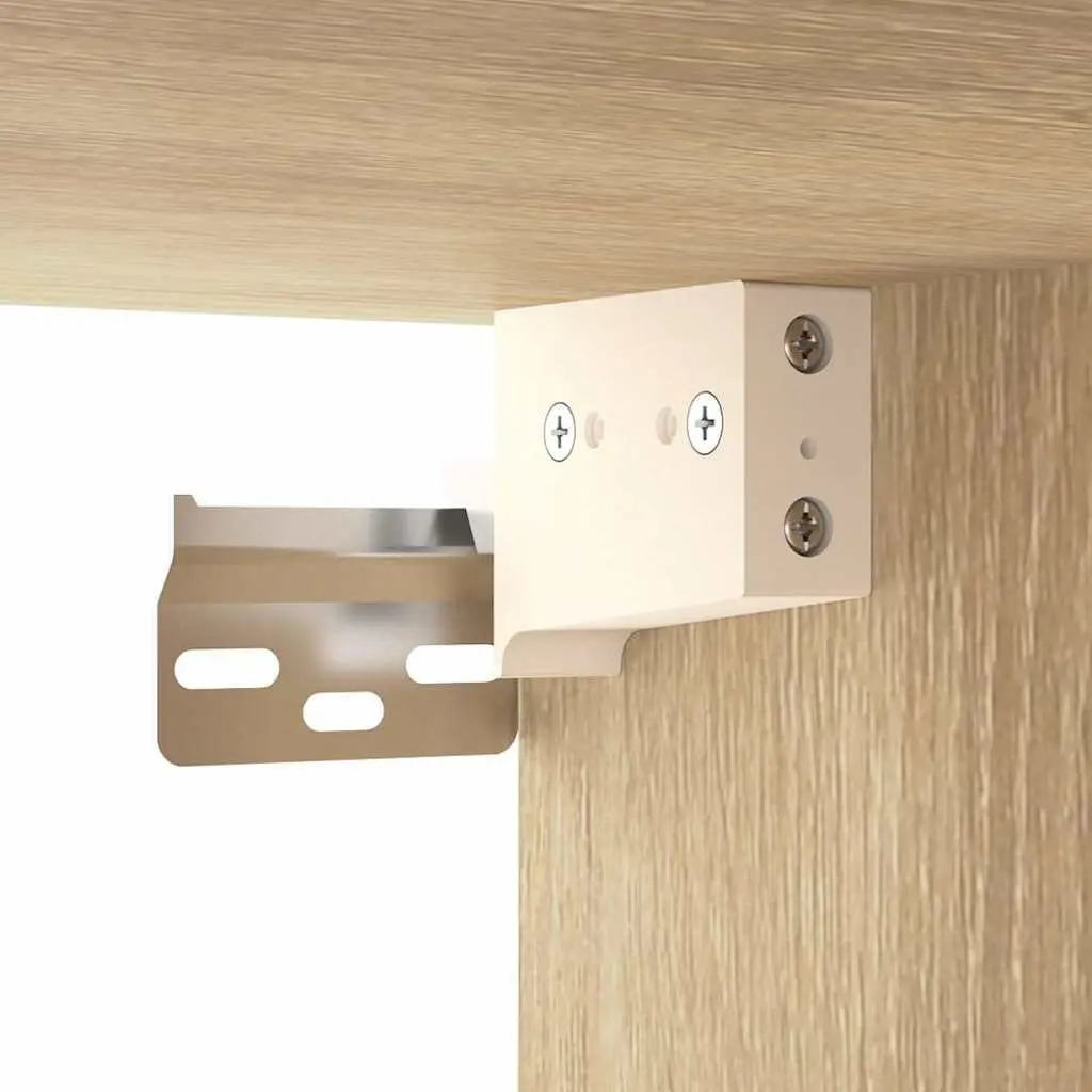 Sonoma Oak Floating Bedside Cabinets 2 pcs