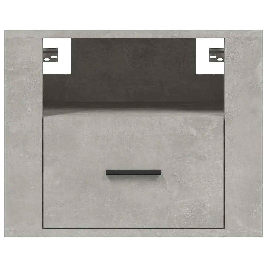 Wall-mounted Bedside Cabinets Grey 50 x 36 x 40 cm Engineered Wood 2 Piece