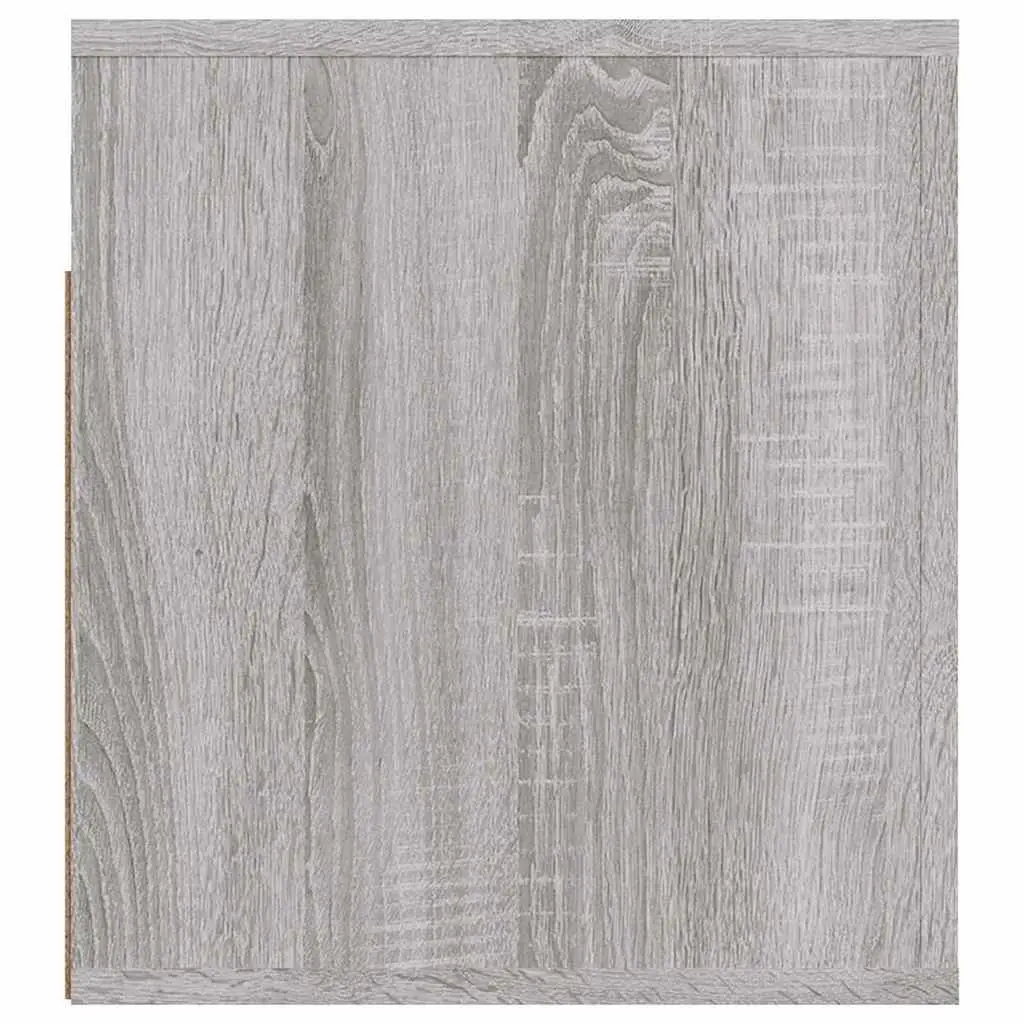 Wall-mounted Bedside Cabinets Grey Sonoma Floating Storage Organiser 50 x 36 x 40 cm Engineered Wood 2 Piece