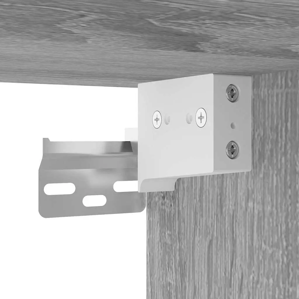 Wall-mounted Bedside Cabinets Grey Sonoma Floating Storage Organiser 50 x 36 x 40 cm Engineered Wood 2 Piece