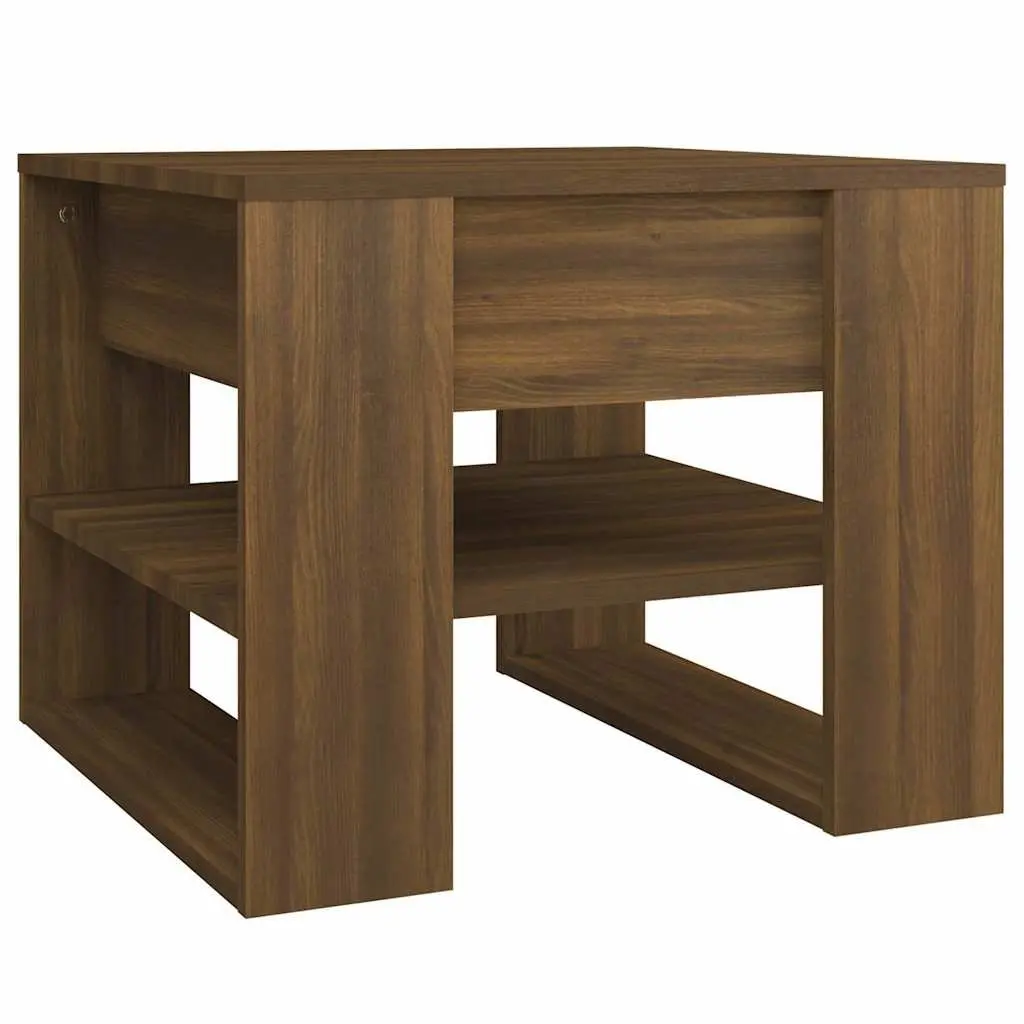 Coffee Table Engineered Wood Brown Storage Shelf 55x55x45cm Living Room Furniture