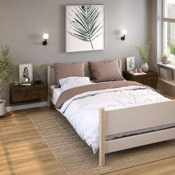 Set of 2 Floating Bedside Cabinets for Enhanced Storage