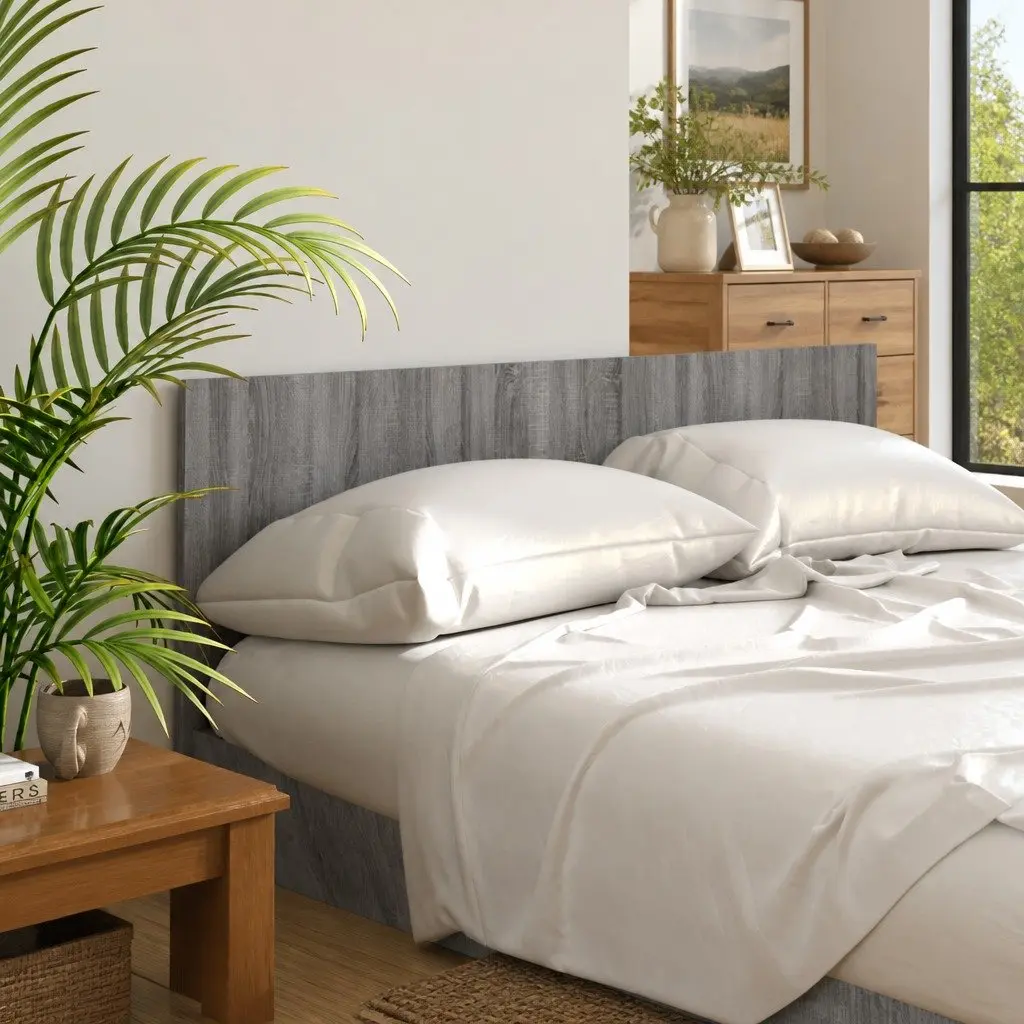 Bed Headboard Grey Sonoma 160x1.5x80 cm Engineered Wood Modern Design