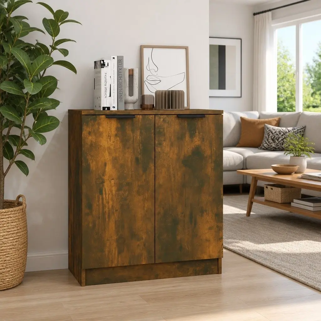 Sideboard Brown Engineered Wood 60x30x70 cm Storage Cabinet