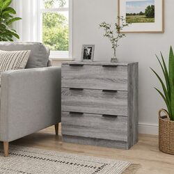 Grey Sonoma Sideboard Storage Cabinet with 3 Drawers