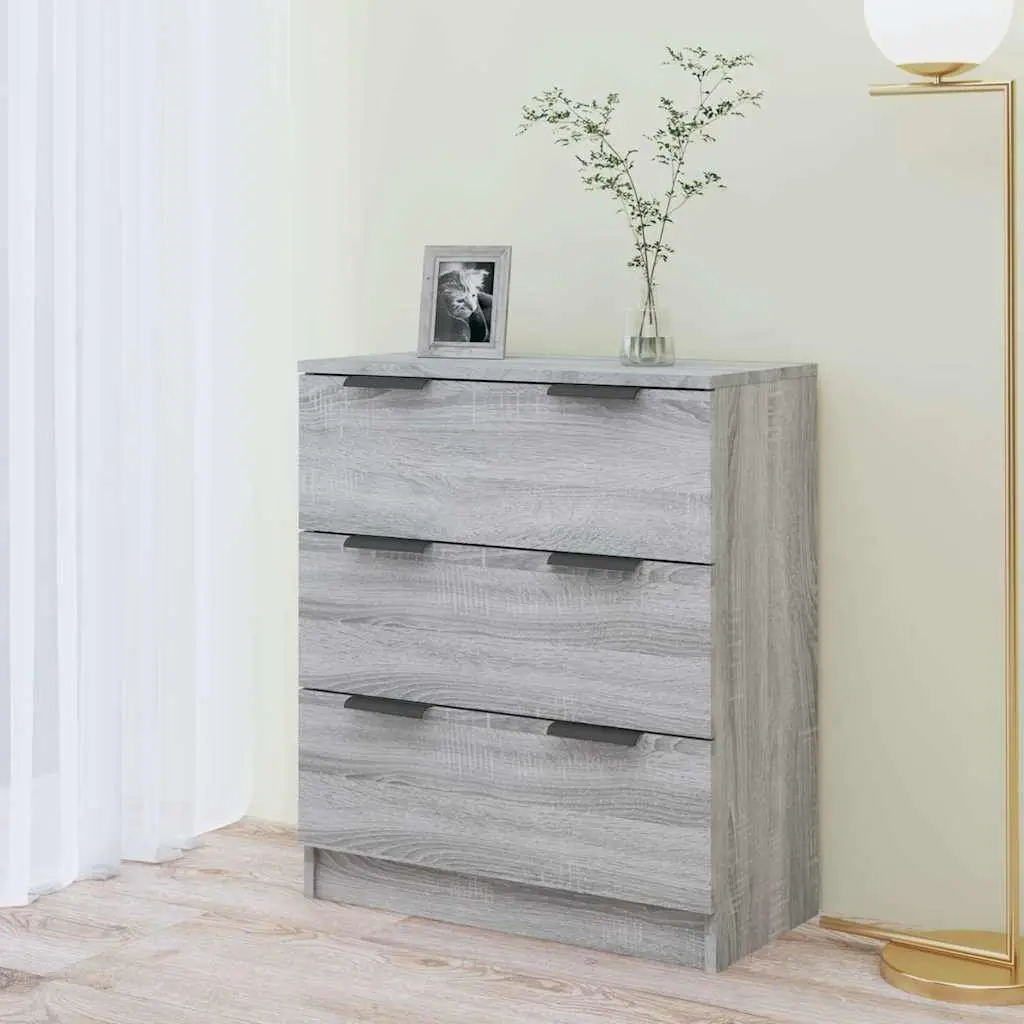Grey Sonoma Sideboard Storage Cabinet with 3 Drawers