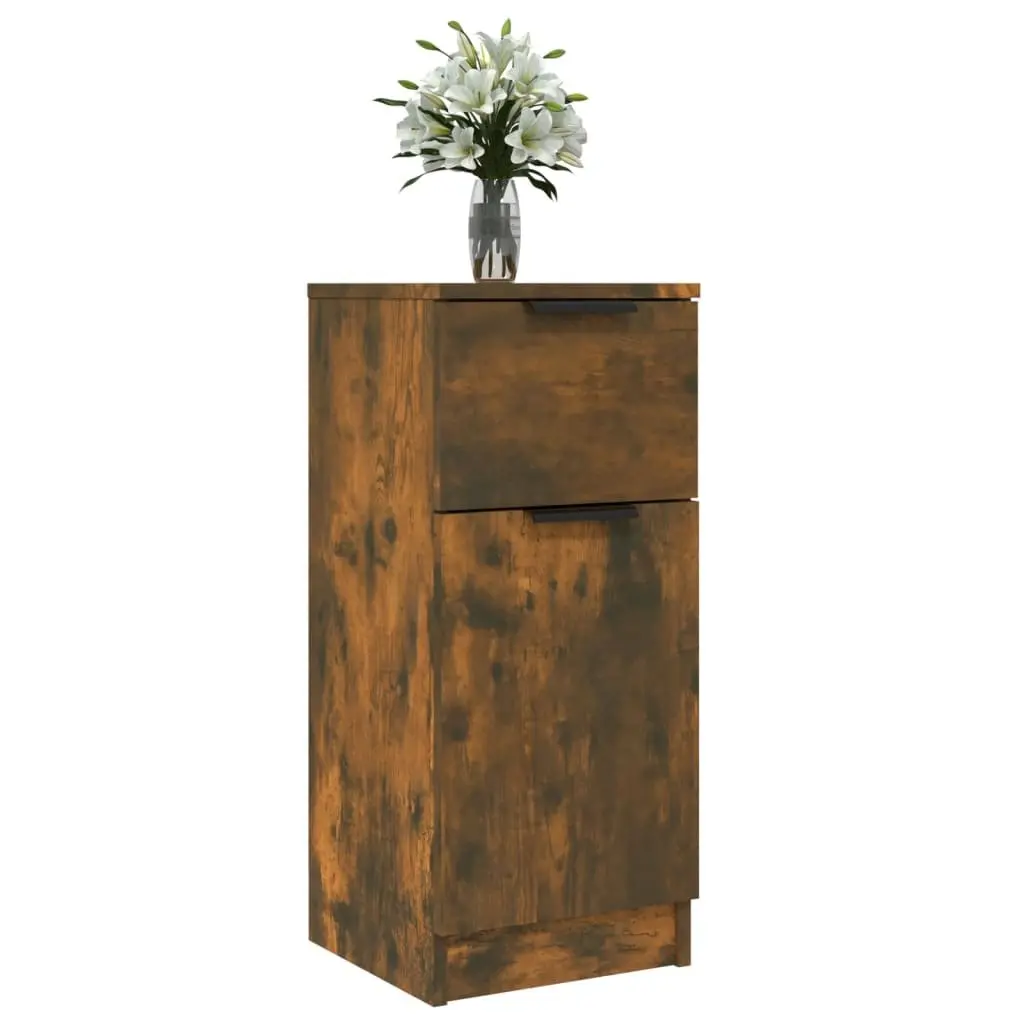 Brown Engineered Wood Sideboard Cabinet Set of 2