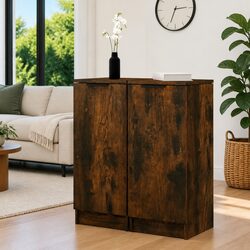 Brown Engineered Wood Sideboards 2 pcs for Storage