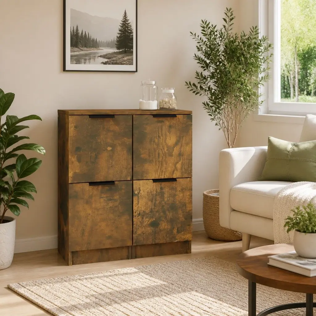 Sideboard Cabinet Brown 30x30x70 cm Engineered Wood Storage Buffet