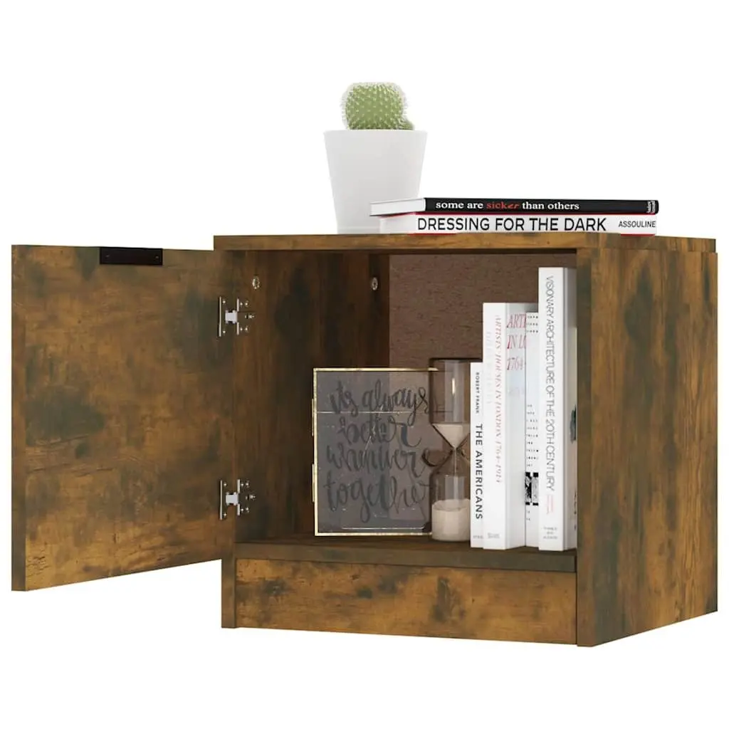 Bedside Cabinets Brown 40x39x40 cm Engineered Wood 2 Piece