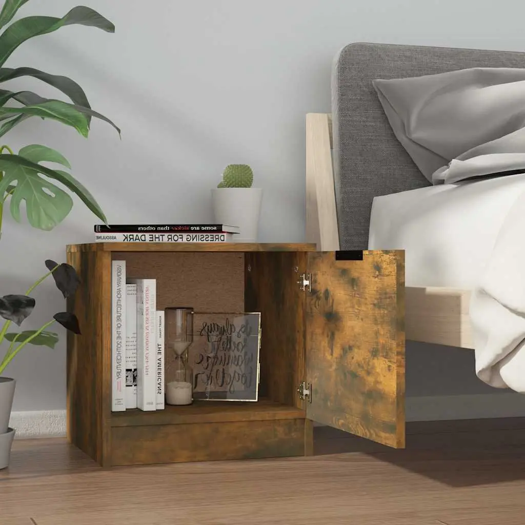 Bedside Cabinets Brown 40x39x40 cm Engineered Wood 2 Piece