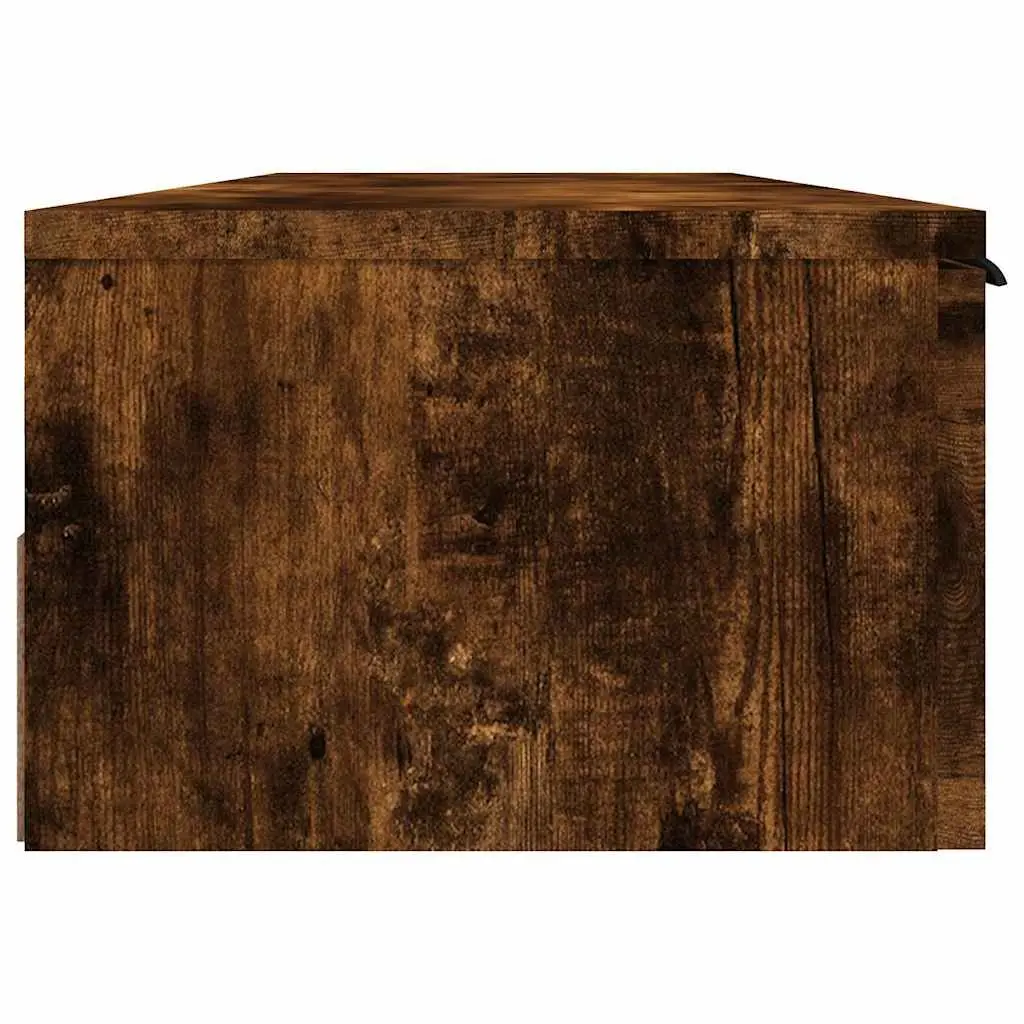 Brown Engineered Wood Wall Cabinet Storage Shelf