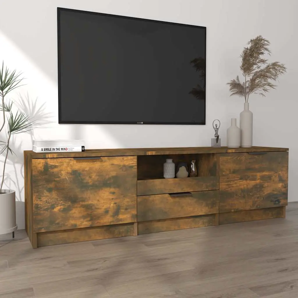 Brown Engineered Wood TV Cabinet Unit with Storage
