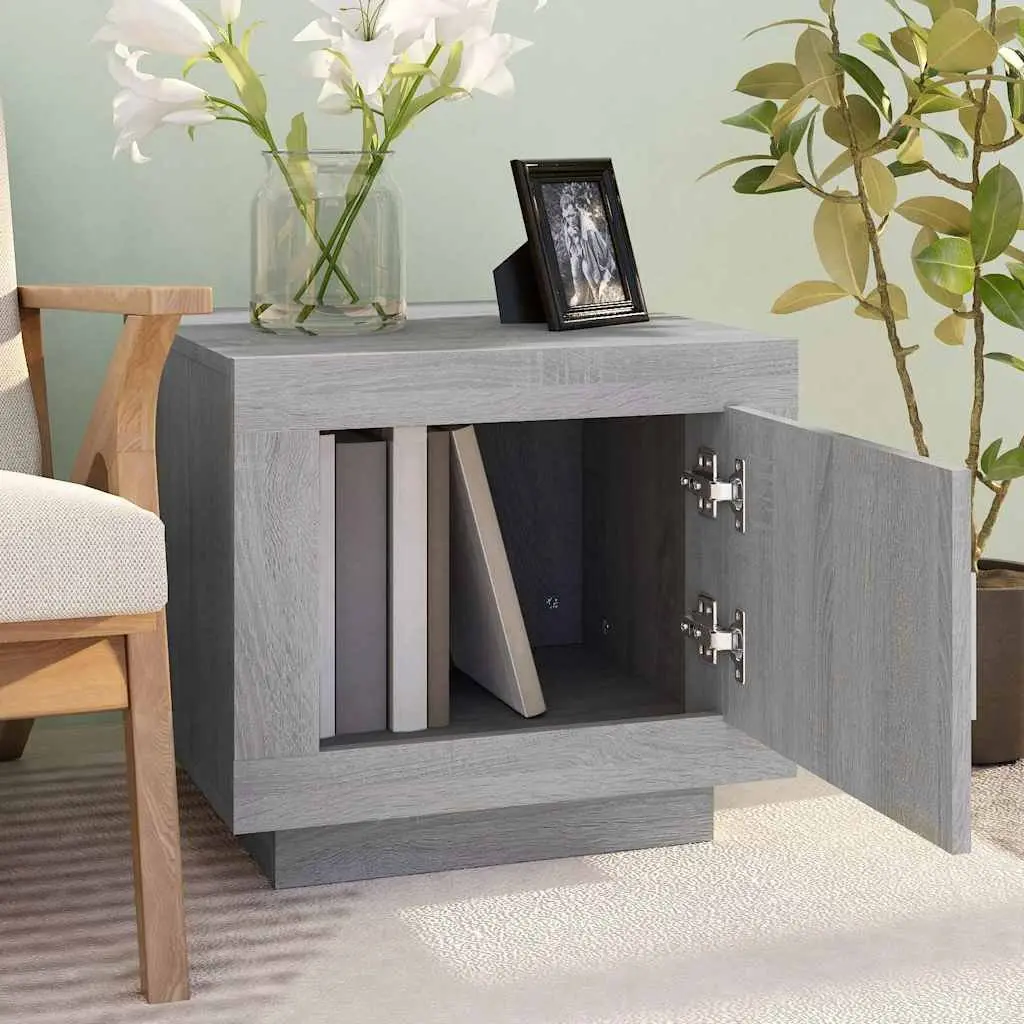 Coffee Table Grey Sonoma Storage Door Engineered Wood 51 x 50 x 45 cm