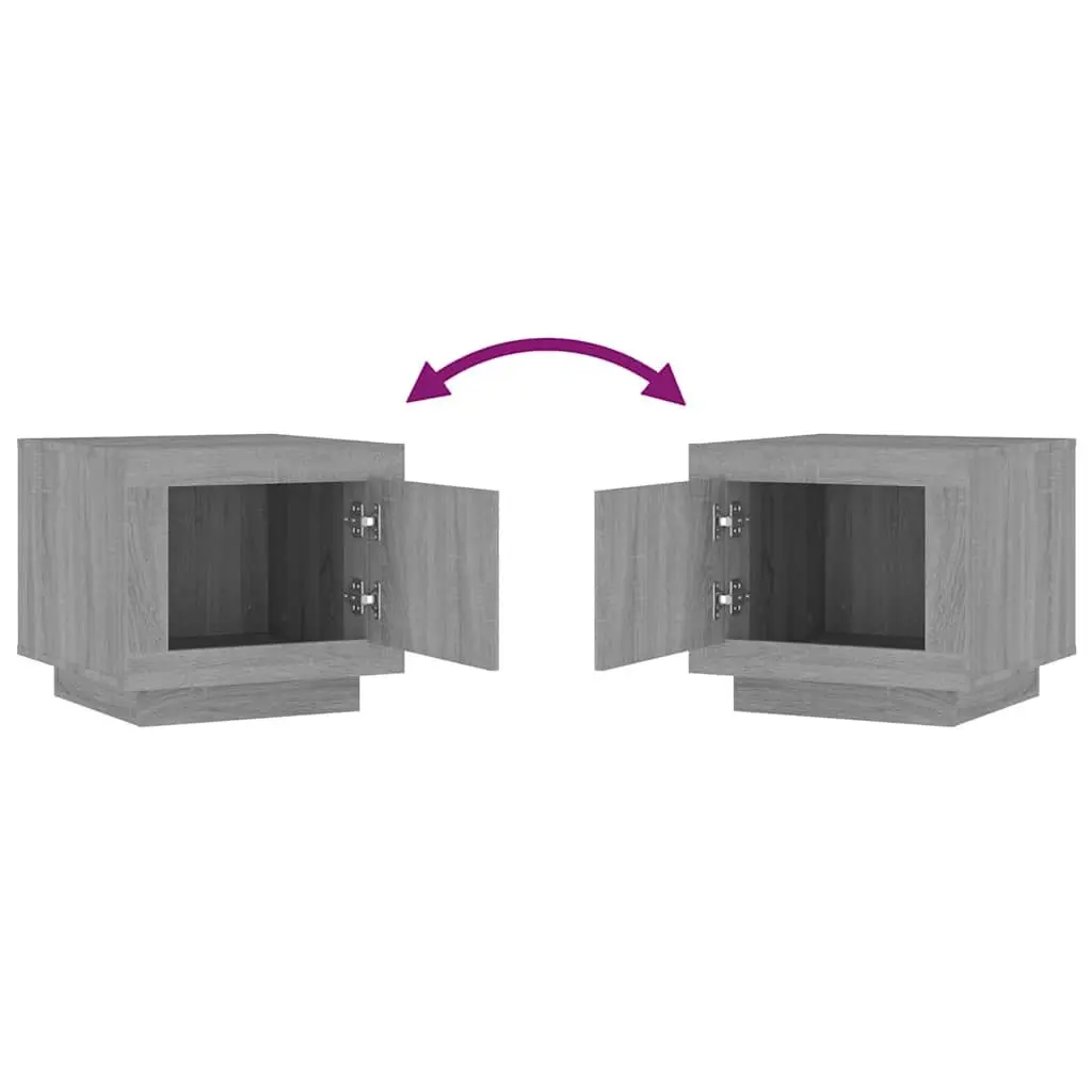Coffee Table Grey Sonoma Storage Door Engineered Wood 51 x 50 x 45 cm