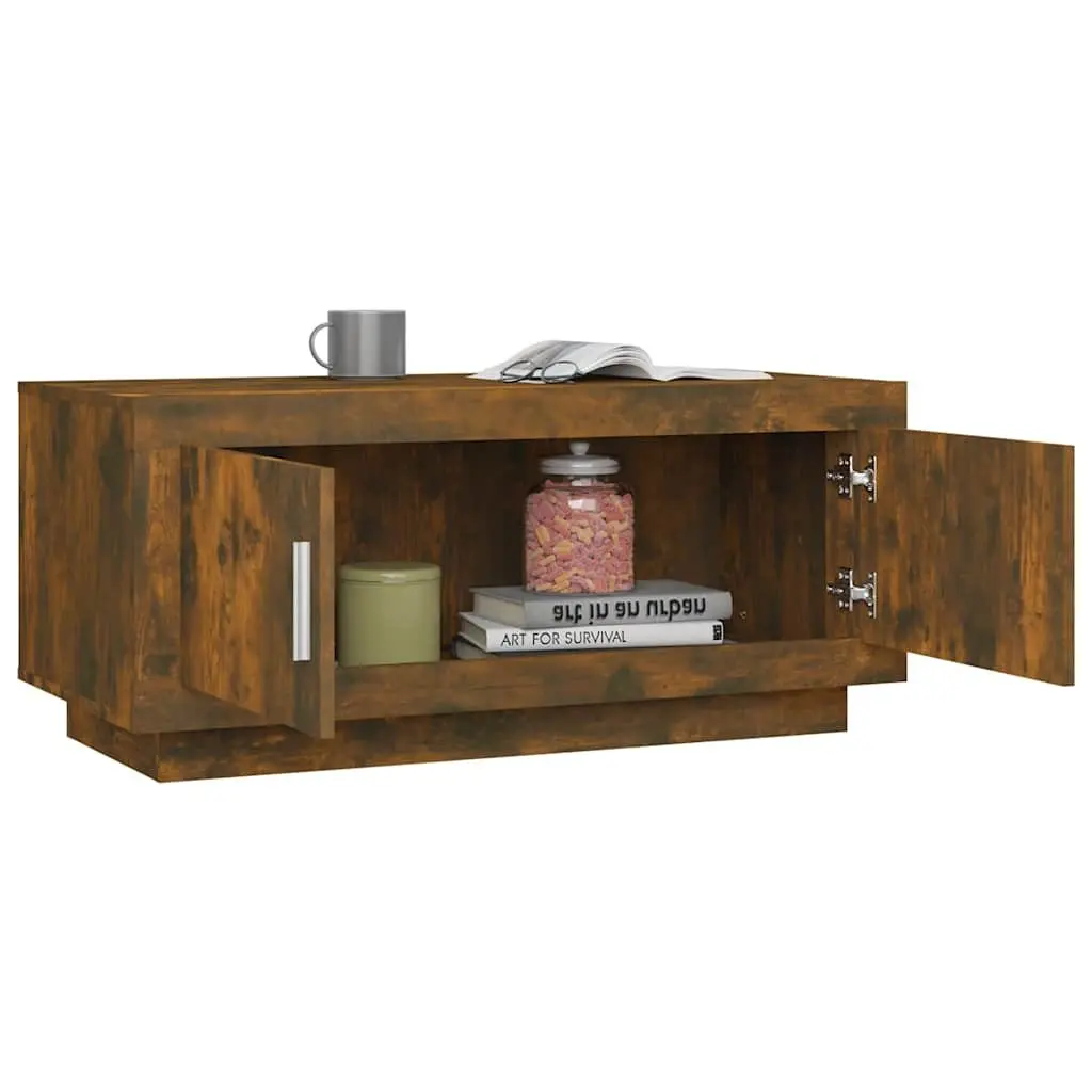 Coffee Table Brown Engineered Wood Living Room Accent Furniture Storage Display