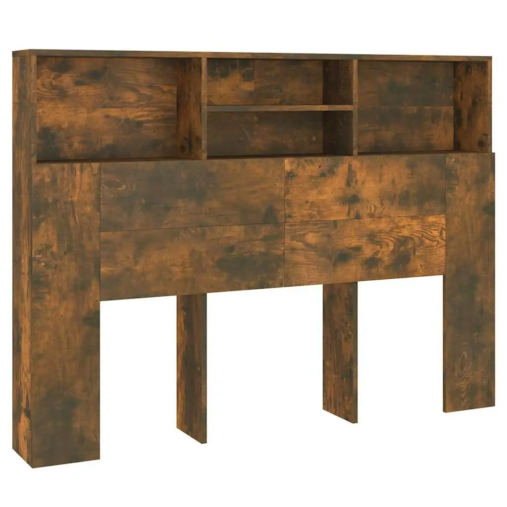 Headboard Cabinet with Storage in Brown