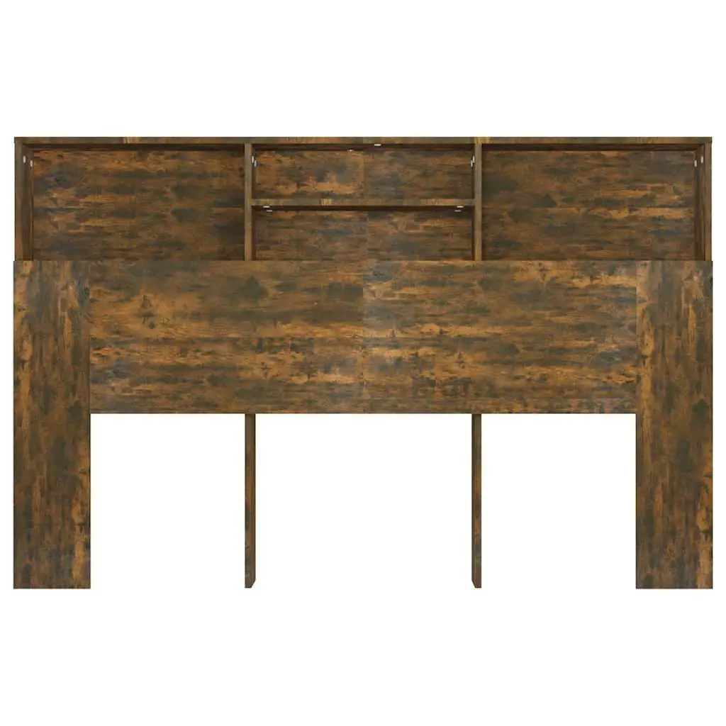 Brown Wall-Mount Headboard Cabinet for Storage