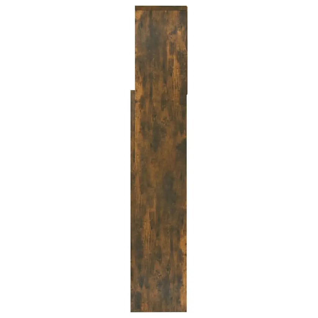 Brown Wall-Mount Headboard Cabinet for Storage