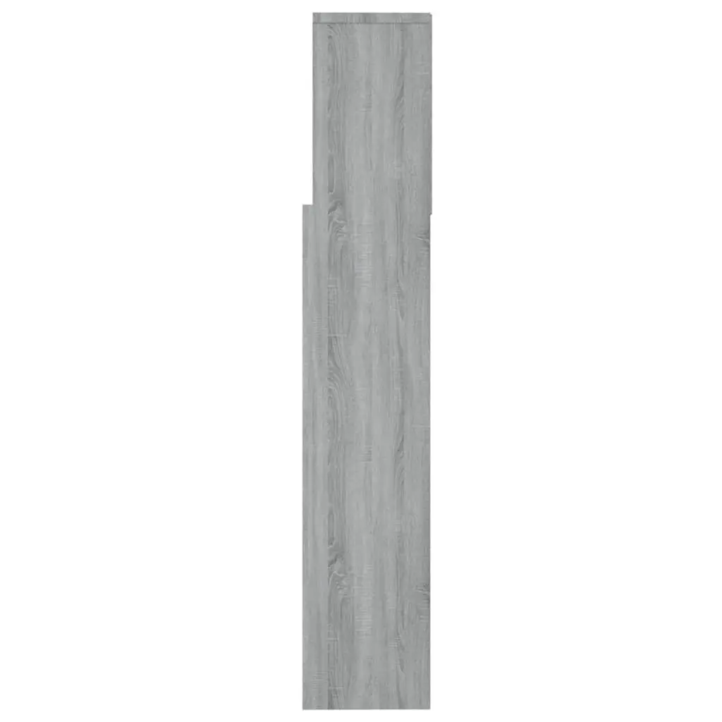 Grey Sonoma 160cm Headboard Cabinet for Bedroom Storage