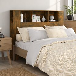 Wall-Mounted Headboard Cabinet with Storage 140cm