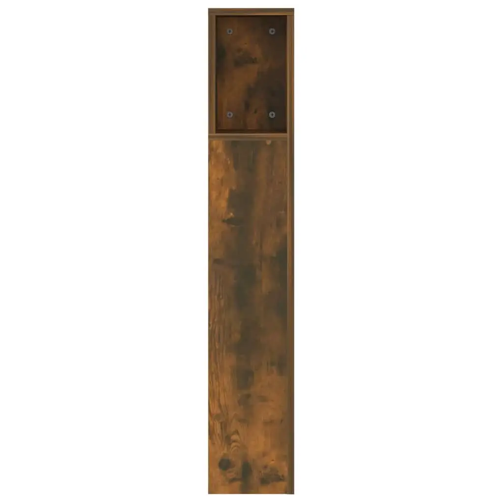 Headboard Cabinet Brown Smoked Oak 160cm Bedroom Storage Furniture Bedside Unit