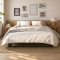 Elegant Brown Engineered Wood Bedside Cabinets - Set of 2