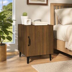 Elegant Brown Oak Bedside Cabinet for Your Space