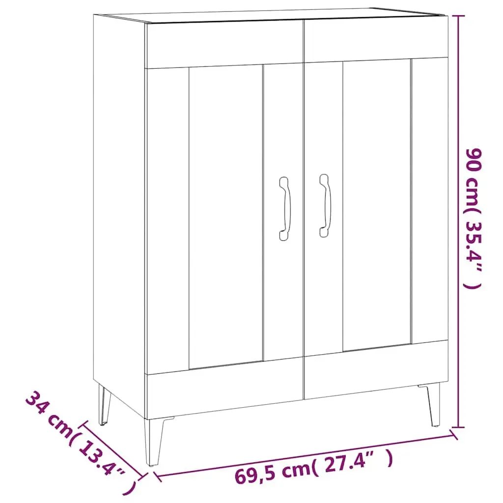 Brown Engineered Wood Sideboard for Living Room