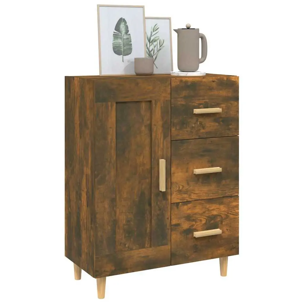 Sideboard Brown Engineered Wood Storage Cabinet Living Room Furniture