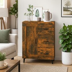 Brown Engineered Wood Sideboard for Living Room