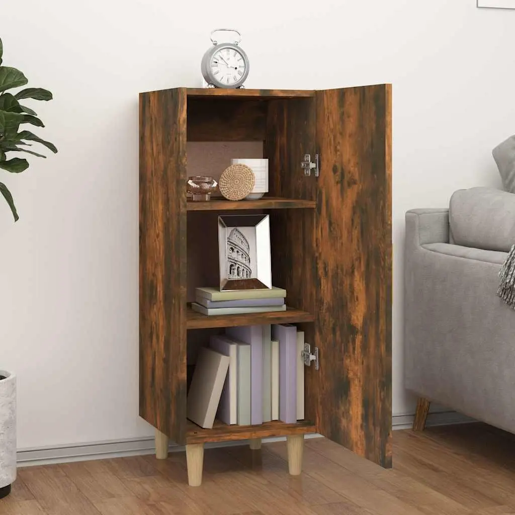 Sideboard Brown Engineered Wood 34.5W x 34H x 90D cm Storage Cabinet