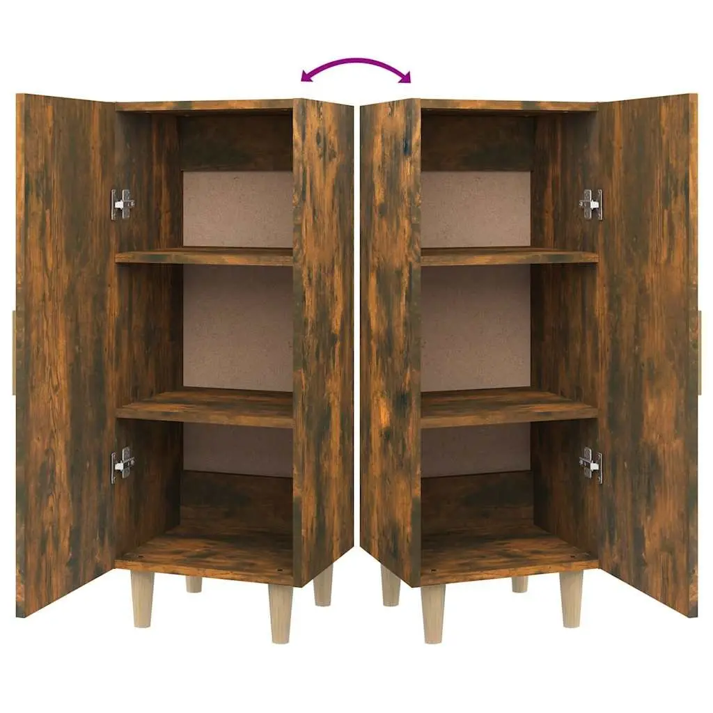 Sideboard Brown Engineered Wood 34.5W x 34H x 90D cm Storage Cabinet