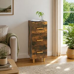 Brown Storage Sideboard with 3 Drawers
